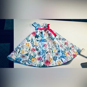 Baby jasmine floral print scuba dress Ivory Size 7